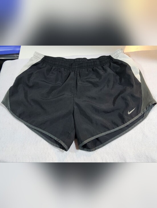 Nike Pants - Nike Women’s Dri Fit Black Running Athletic Shorts with White Side Panels Med